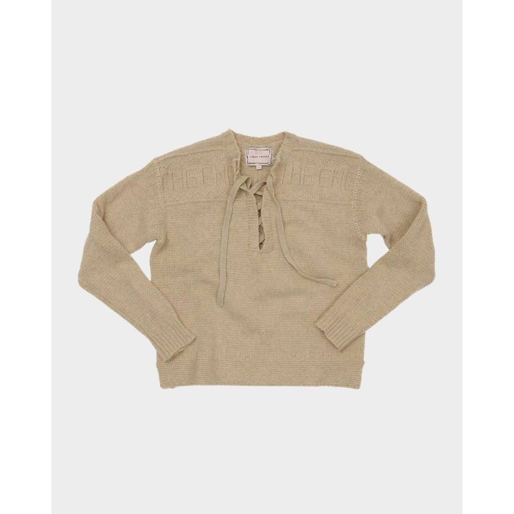 NEW LINGUA FRANCA the end guernsey pullover in linen - Picture 3 of 3